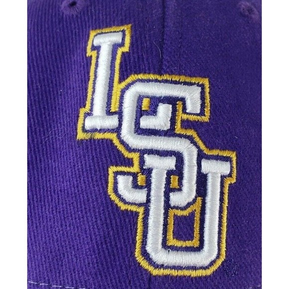 LSU TIGERS Adjustable Back Baseball Hat 3D Purple Yellow Fighting Tigers NWT - Picture 2 of 12